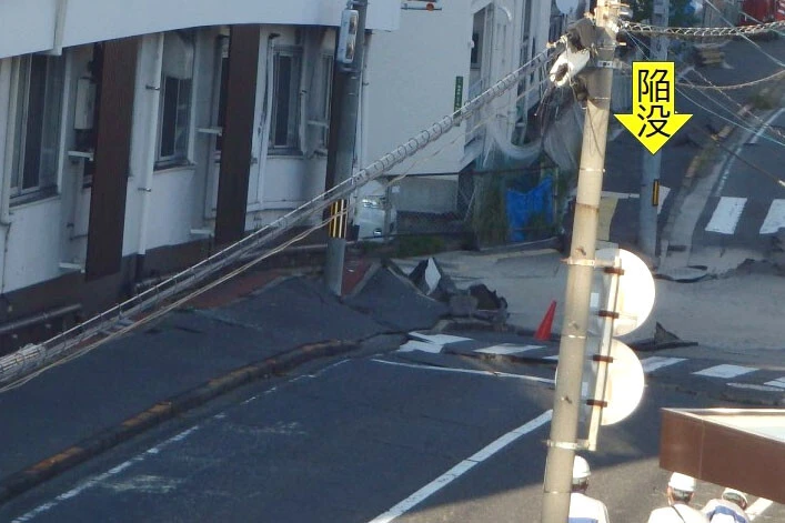 今年9月26日、広島市の雨水管建設工事上の住宅街で陥没が発生。工事で使われていたのは、直径6mという比較的小型のシールドマシンだった　（写真提供／越智秀二）