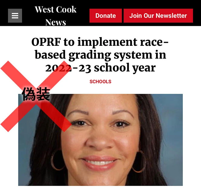 ピンクスライムと見なされる『Chicago City Wire』の記事。「シカゴで性的労働を合法化すべきかどうかについてのパネルフォーラムが開催される」という事実を報じているが、タイトルには「売春婦ども（Hookers）」という差別的な単語が使われており、本文内には同性愛者などへの差別をほのめかす文章も見られる