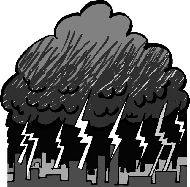 1度の雷雨で落雷5000回！