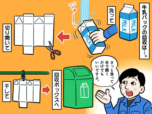 牛乳パックはスーパーで回収してもらいましょう！【滝沢秀一のごみ授業】
