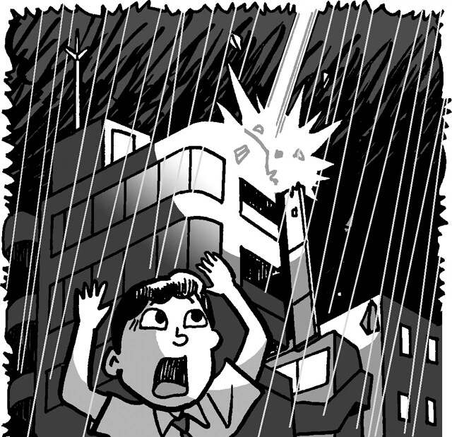 避雷針があるのに！