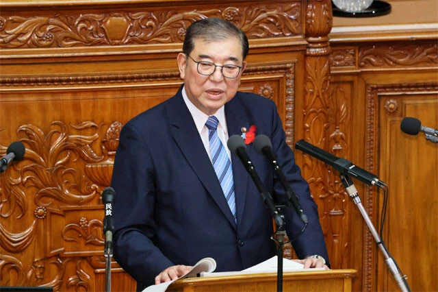 10月4日、所信表明演説に臨んだ石破首相