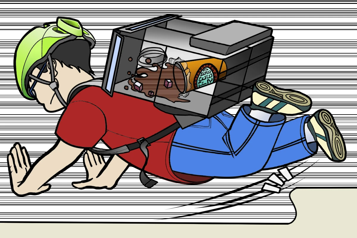 ウーバーイーツ配達中に転んでしまった時のベターな対処法とは？【チャリンコ爆走配達日誌】