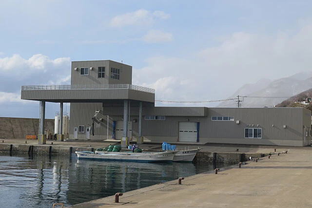 神恵内村が文献調査の交付金を充てて漁港に新設した水産物の荷さばき場