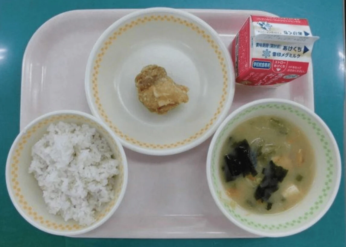 4月に出された福岡市の給食（公益財団法人福岡市学校給食公社公式HPから）