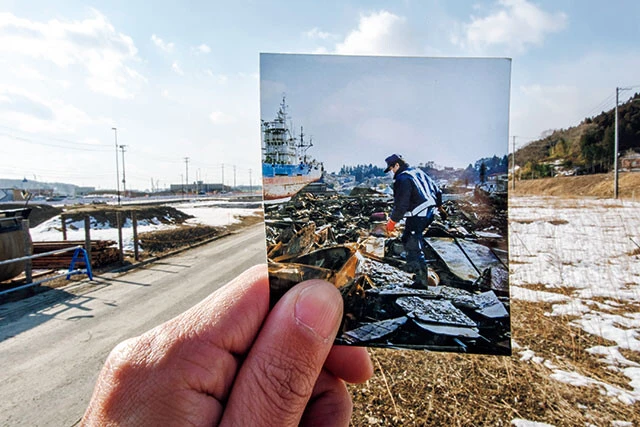 【2014年・宮城県気仙沼市】震災翌年から始まった、当時の写真と今の風景を重ね合わせる「重ね写真」の試み