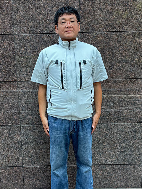 ファン付きジャケットを装着