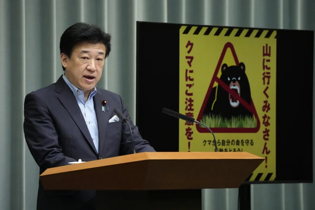 クマへの注意喚起を促す木原稔官房長官