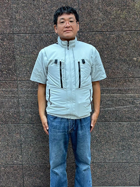 ファン付きジャケットを装着