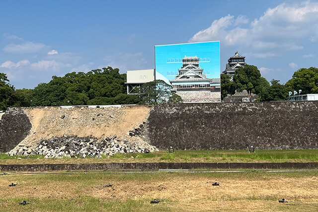 今回の地震で熊本城の石垣が広範囲で崩落。10年前の熊本地震でダメージを受けた後、2052年度までの＂完全復旧＂を目指し、少しずつ修復していたが、その進行にも影響が出そうだ