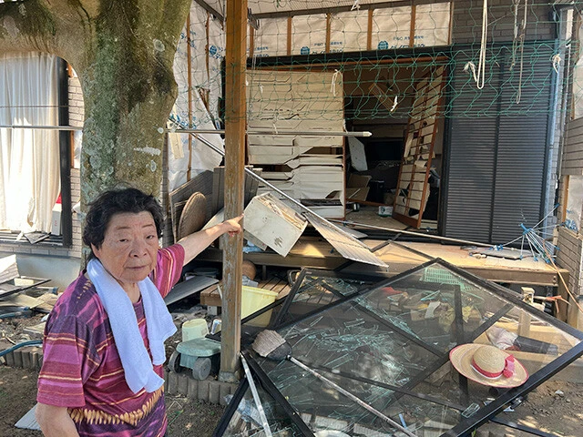 熊本県でも最大級の揺れ（震度7）を観測した宇城市豊野町。この町に住む坂田和子さんは、崩壊する自宅から命からがら脱出することができたという
