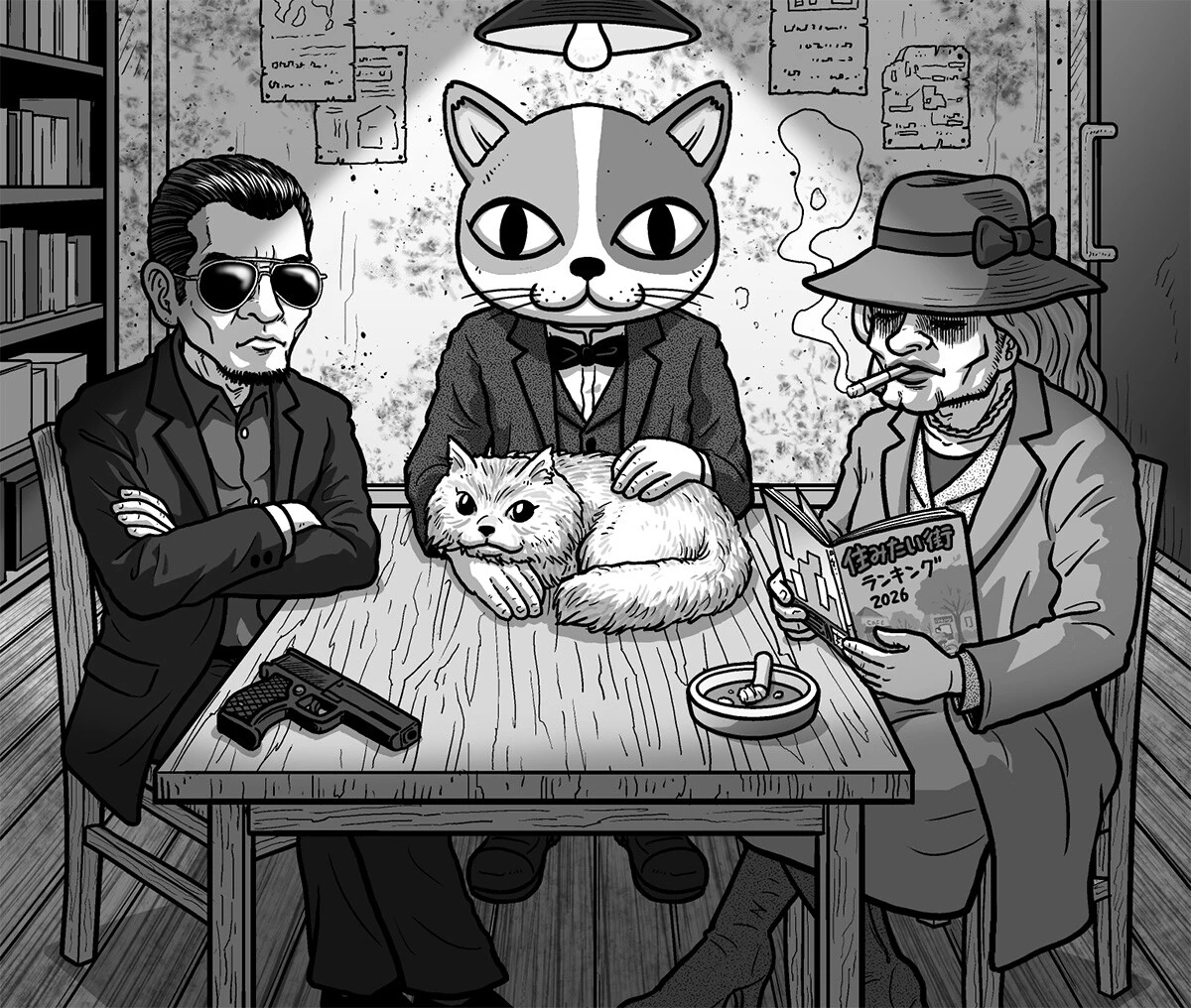 （左から）あくのふどうさん、窓際三等兵、峰不二夫