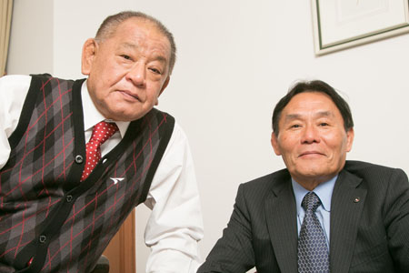 同い年でともに兵庫県出身の江夏豊氏(左)と大東和美チェアマンが、競技の垣根を越えて語り合う!