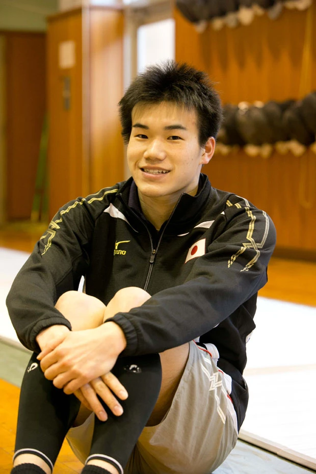 法政大学の藤谷直俊選手、21歳。近代五種の普及に尽力したいと力強く語ってくれた