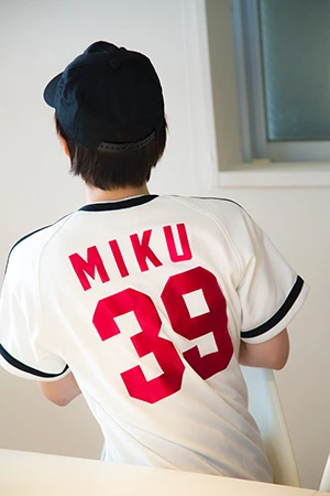 ファンの方からのプレゼントでもらった、自身3着目となる明訓ユニフォーム