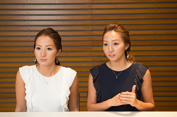 (左)姉の木村真野 (右)妹の紗野