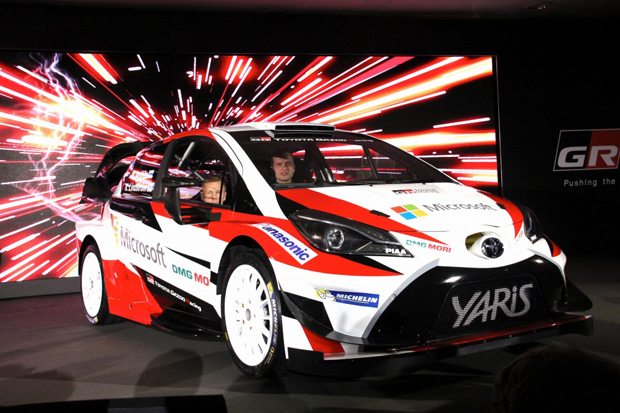 トヨタはフィンランドでWRC2017参戦体制を発表。世界中から集まった報道陣にヤリスWRCが披露された