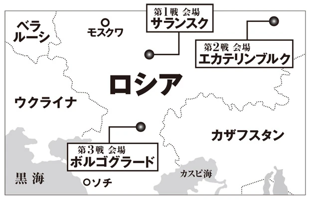 グループリーグの各試合会場間の移動距離は合計で2400kmを超える。ロシアは国土が広いため、移動による負担が大きくなってしまう。それを軽減するためにもベースキャンプ地の選定が重要だ。
