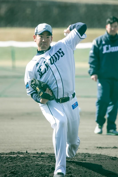 昨年以上の成績を残すべく、今年はカーブとスライダーに加え、フォークを磨いていく