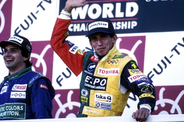 鈴木亜久里(写真右)は日本人初の3位に