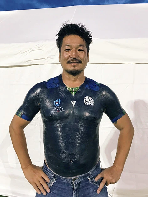 ９月３０日　スコットランド×サモア戦　スコットランド代表ジャージ着用