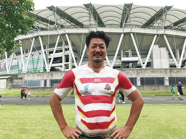 ９月２８日　日本×アイルランド戦　日本代表ジャージ着用