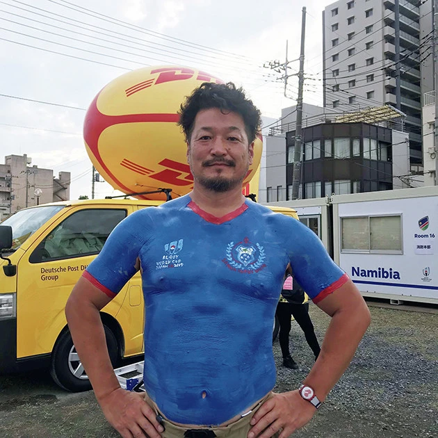 ９月２４日　ロシア×サモア戦　サモア代表ジャージ着用