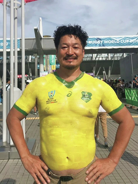 ９月２９日　オーストラリア×ウェールズ戦　オーストラリア代表ジャージ着用