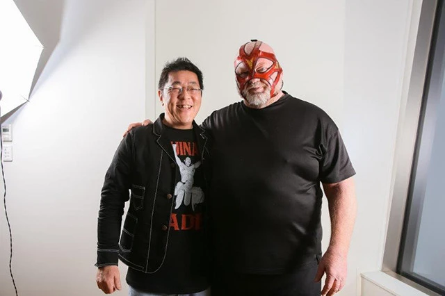 著者と生前のベイダー(2017年撮影)