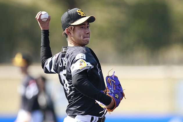 昨年に１６０キロを記録して話題になった、ソフトバンク４年目の古谷。コントロールが改善されれば十分に１軍で戦える