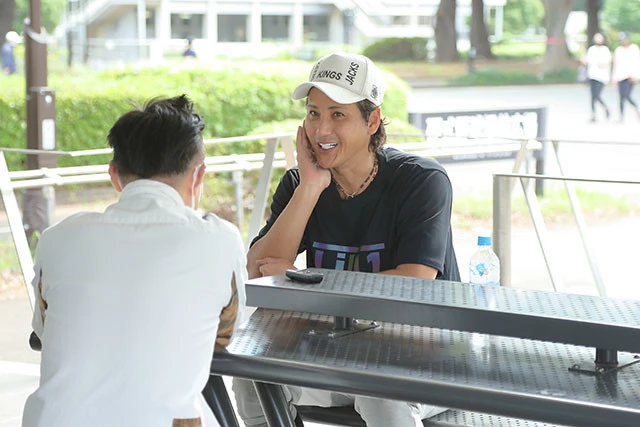 阪神タイガース時代から付き合いのあるインタビューマン山下。新庄さんにはいつも「しげちゃん」と呼ばれている