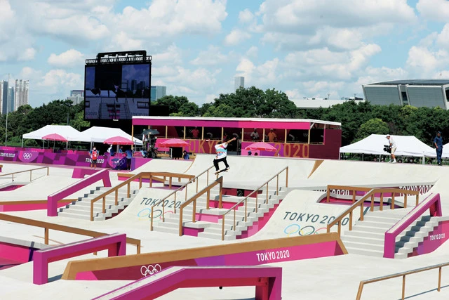 「今まで経験したどのコースよりも大きかった」と語った、地元・江東区の有明アーバンスポーツパークで誰よりも華麗に舞う