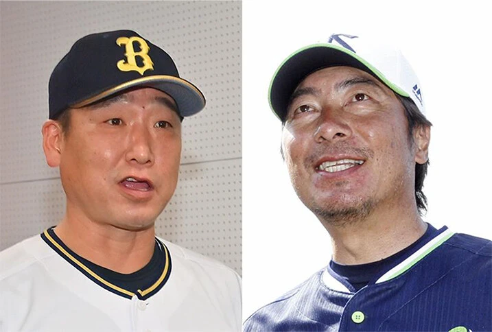 2年連続同一カードの頂上決戦となったヤクルト・髙津監督(右)とオリックス・中嶋監督