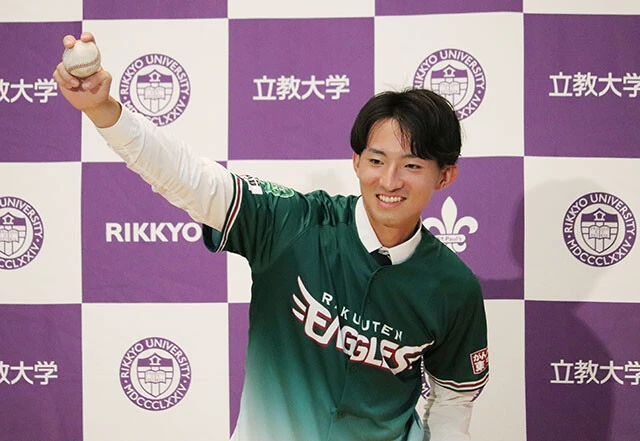 投手で唯一競合した荘司康誠(立教大)は楽天へ。お股ニキ氏も「東浜巨に似たタイプ」と期待をかける