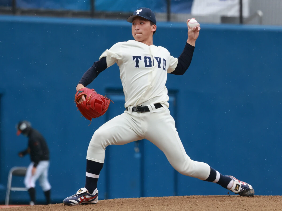 東洋大4年の細野は、高校時代から球速が約30キロもアップ。3年春は2部リーグを優勝も、入れ替え戦に敗れて1部昇格ならず。その悔しさを晴らしたい