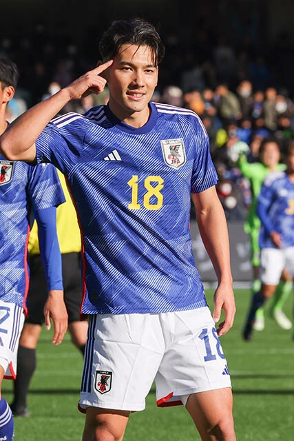 ブレーメンⅡのFW佐藤恵允(22歳)。11月のU-22アルゼンチン戦で豪快な先制点を決めた