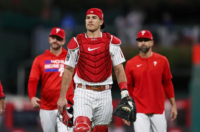 ●アメリカ代表 J.T.リアルミュート(31歳)/捕手/〈所属〉フィラデルフィア・フィリーズ 2022年、シルバースラッガー賞とゴールドグラブ賞をW受賞。同年には21盗塁を記録するなど走力も高く、「現役ナンバーワン捕手」との評価も。祖父はオリンピックのレスリングで2個の金メダルを獲得している。185㎝、96㎏。右投げ右打ち