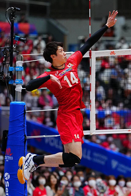 【OH14】パワーバレー・ミラノ（イタリア） 所属／石川祐希／1995年12月11日生まれ（27歳）／身長192cm／体重84kg　©JVA　撮影:小海途良幹