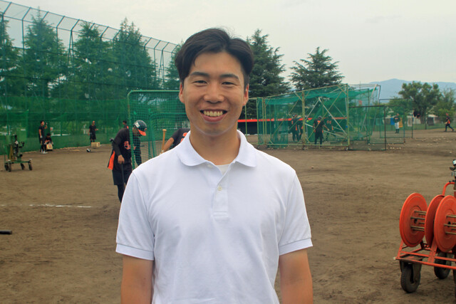 野球界全体に貢献できるような大きな夢を描いている萩原広報