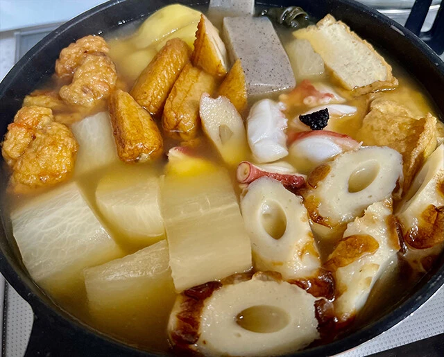 こちらがそのおでんの写真です。美味しい料理も野球も、やっぱり仕込みが一番大事なのですね......!