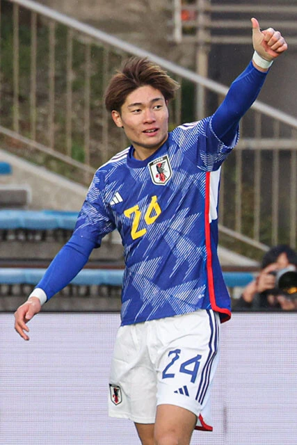 ボルシアMGⅡの福田師王（19歳）。11月にU-22日本代表に初招集。早速ゴールを決めた