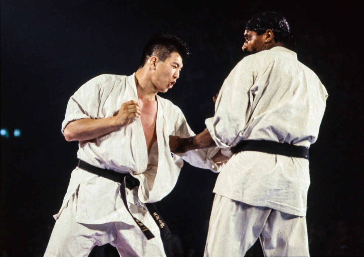 1991年6月4日、「USA大山空手vs正道空手5対5マッチ」の大将戦で激突した佐竹雅昭とウィリー・ウィリアムス