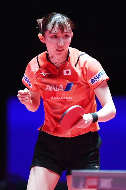 パリ五輪の代表選考争いを独走した早田。団体戦メンバーで唯一のサウスポー、ダブルス巧者でもあるエースの起用法に注目だ