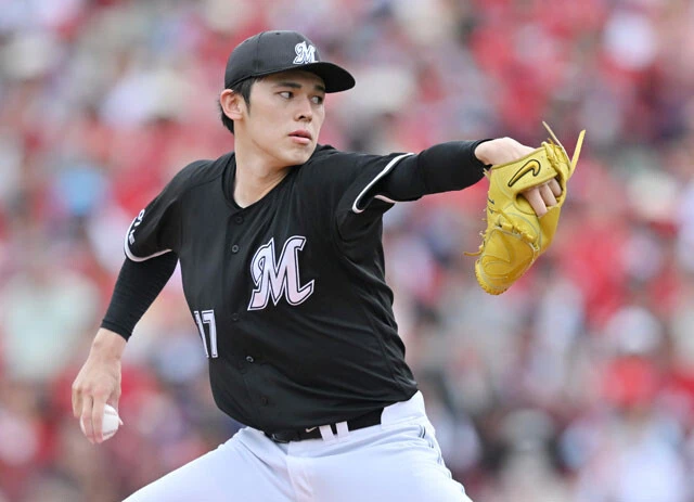 交流戦初日に出場選手登録を抹消され、広島戦で交流戦初登板を果たしたロッテ・佐々木。6回9奪三振の快投でスタンドを沸かせた