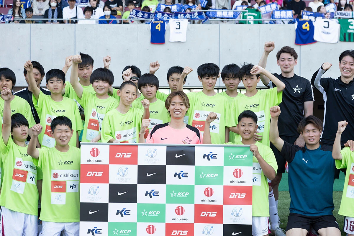 輪島中学校の生徒との集合