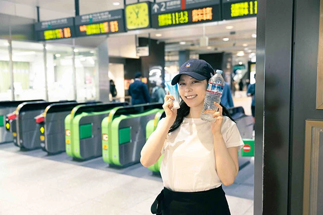 日焼け対策に帽子も必須です。