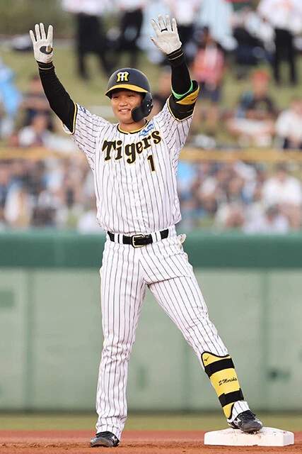 ファン投票で全体1位の約78万票を獲得した森下（阪神）。ルーキー時代に出場したフレッシュ球宴ではMVPに輝いた