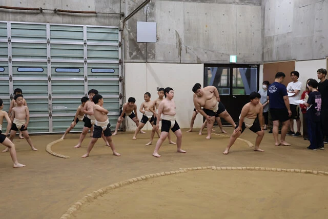 大の里のルーツ、津幡町少年相撲教室には現在小学生が15人､中学生が12人が通う