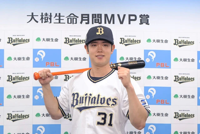 開幕から打ちまくり、自身初の月間MVPを受賞したオリックス・太田。両リーグトップの打率.345をマーク