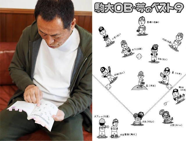 「これ以上はないだろう！」と中畑も太鼓判を押す「駒大OB・夢のベスト9」。また最近の駒澤大学に関しては、「近年は2部落ちしたりと弱すぎた。最近、改革が成功してきて、だいぶいいチームになりつつある。あと2年あれば優勝争いするような、安定した強さを取り戻す」と評価する